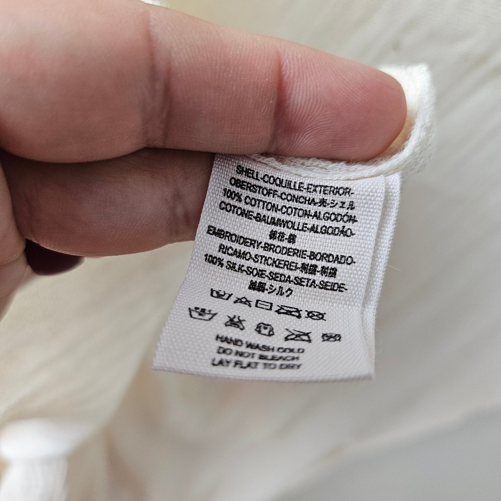 Jen's Pirate Booty Gauze Embroidered Kaftan Sz XS/S Ivory Multi Maxi Dress - Picture 12 of 12